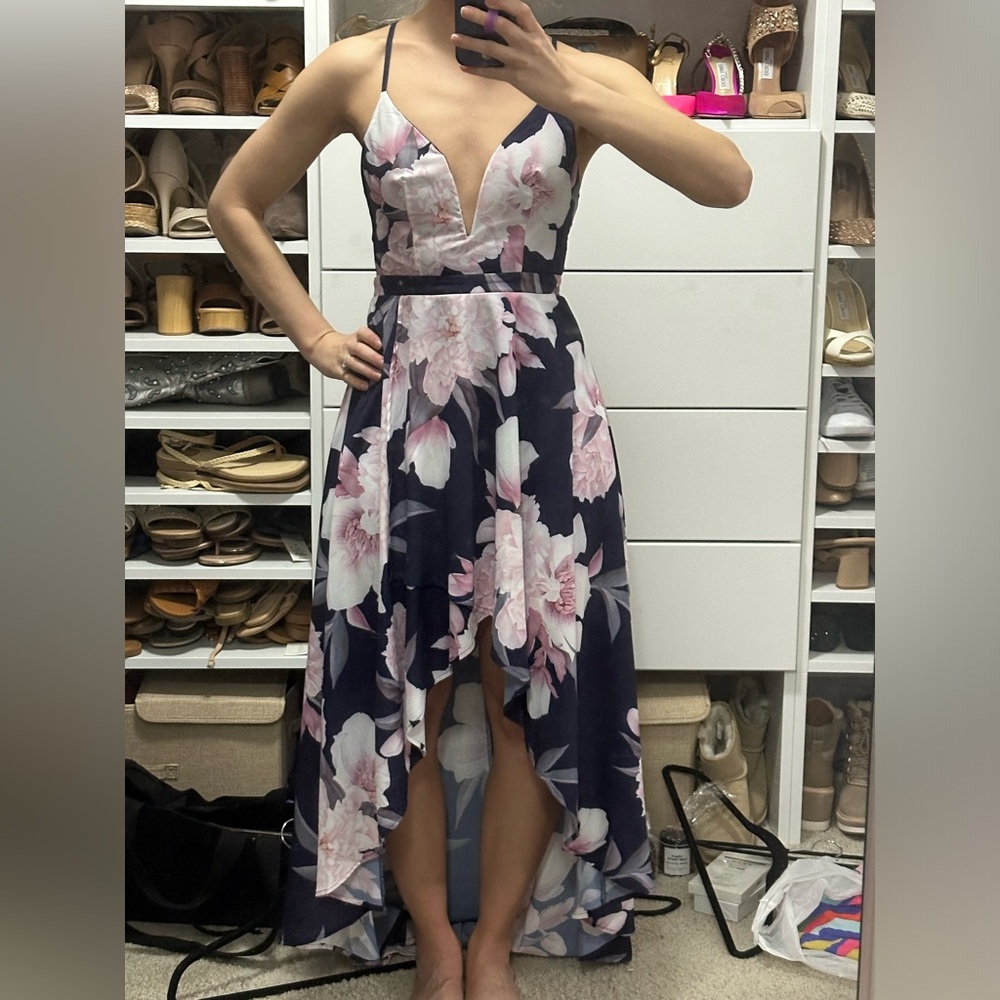 Floral Hi-Lo dress